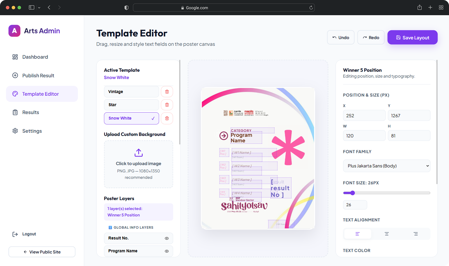 Poster Layout Editor